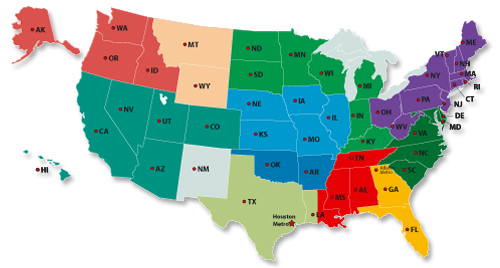 A map of the United States